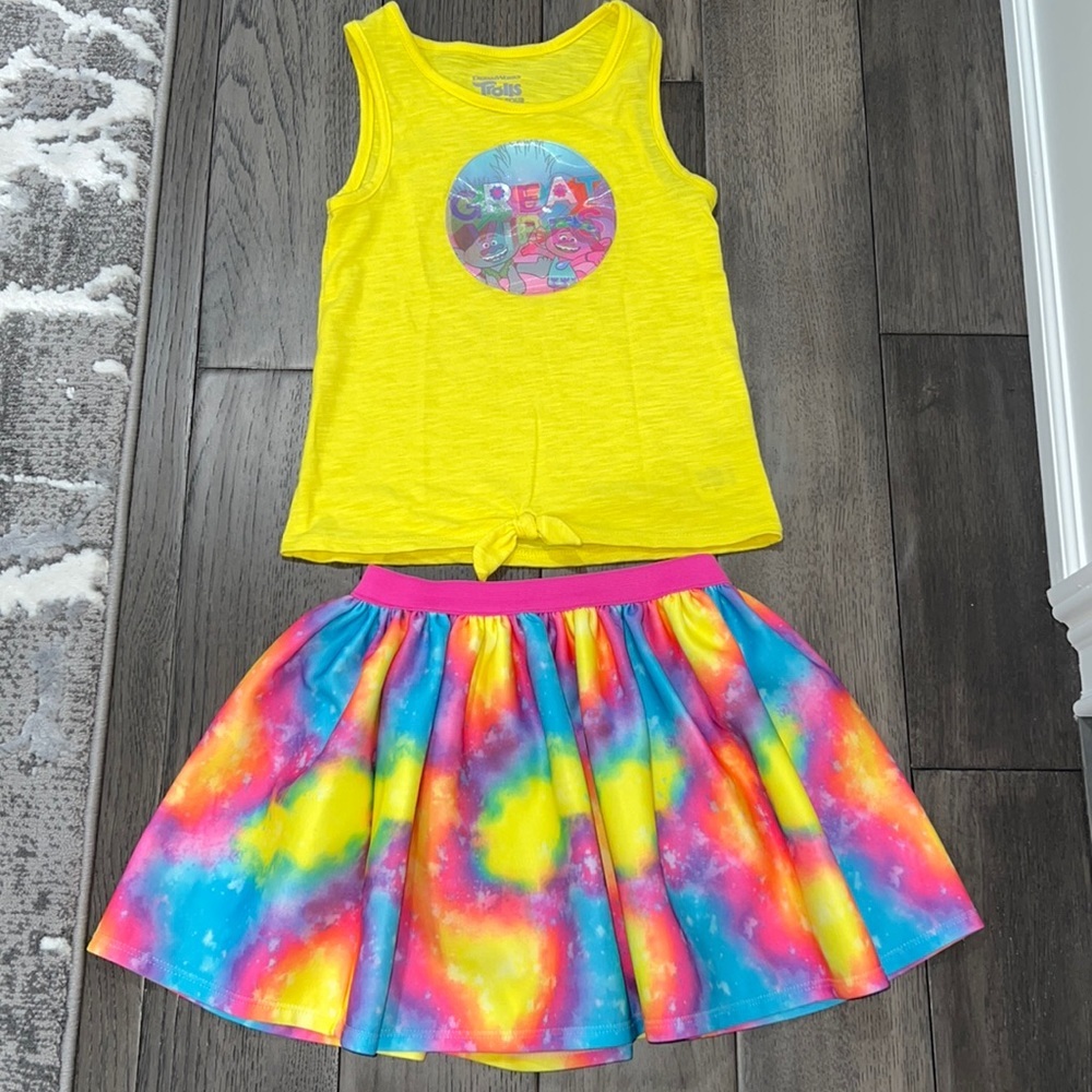 NWOT! Trolls world tour tie-dye outfit